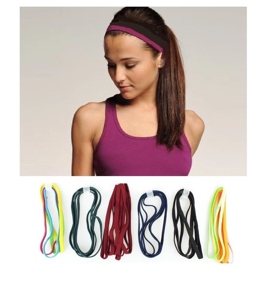 SOPHIE OUTLET 2 x Girls Snag Free Head Bands Hairbands Elastic Headbands Head Band 10 Colours