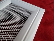 Luftgitter weiß Rillen Dekor Kalt Warm Lüftungsgitter regulierbar Kamin Ofen