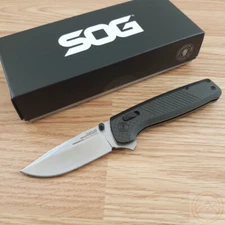 SOG Terminus XR Folding Knife 3" S35VN Steel Blade Black Carbon Fiber/G10 Handle