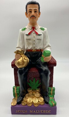 マフィアの聖人 ヘスス マルベルデ胸像 Jesús Malverde Jesus Malverde Resin Statue Figurine 16” New Sinaloa Saint 6622-16