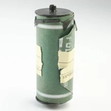 EMPTY Ansco Metal 127 Roll Film Spool with Vintage Backing Paper For Respooling