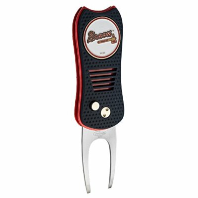 Atlanta Braves Switchblade Divot Tool with ball marker magnet attach