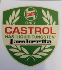 Castrol Lambretta Oil Car Vespa Lambretta Scooter Camper Van Decal Sticker