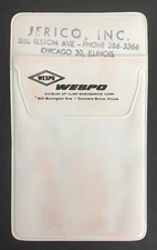 Vintage WESPO Pocket Protector Jerico Inc Chicago IL Illinois Vlier Engineering