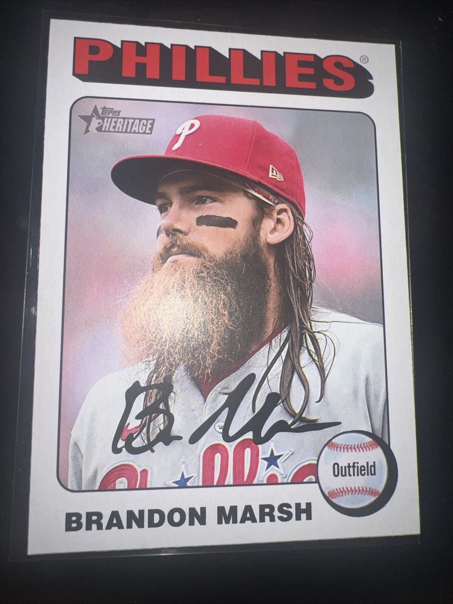 Brandon Marsh 2024 Topps Heritage #414 White Border SSP Phillies