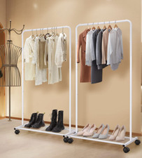 Heavy Duty Commercial Garment Rack Rolling Rack on Wheels for Hanging Clothes
