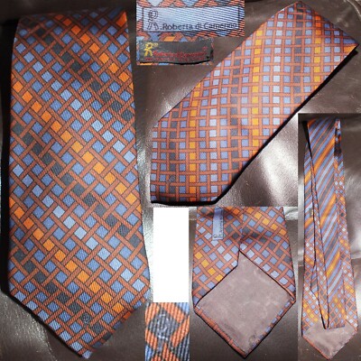 ROBERTA DI CAMERINO Vintage 80/90er Jahre Krawatte Tie Made Italy 100% Seide Seide SEIDE
