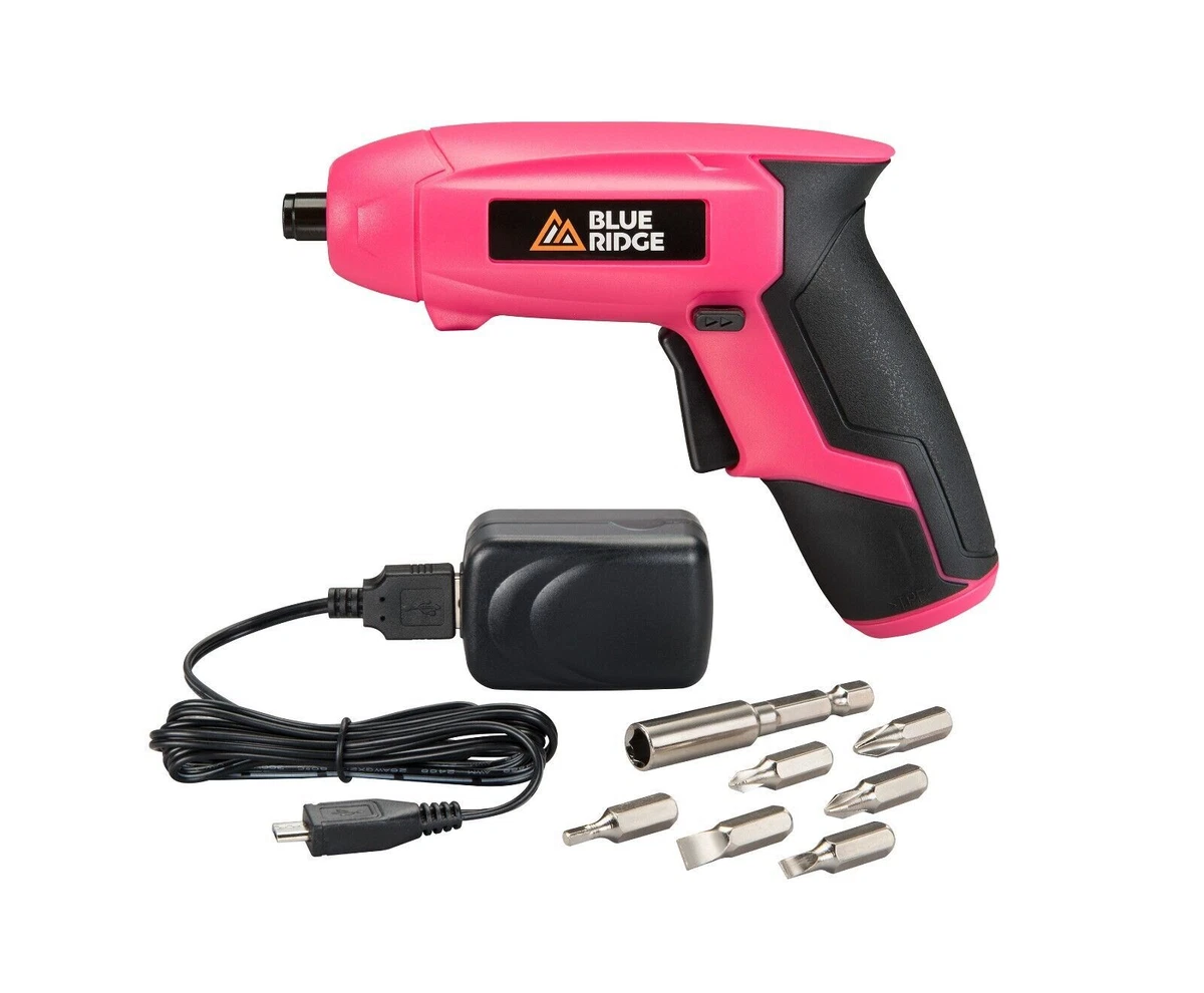 Blue ridge tools rechargeable outlet screwdriver pink