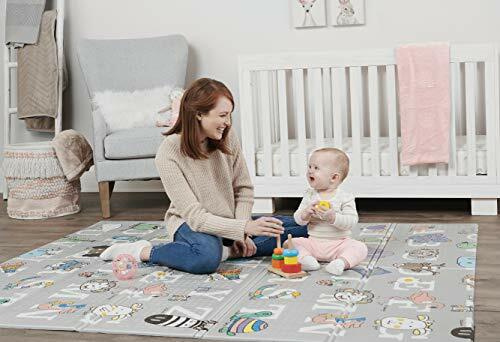 Baby Play Mat Foldable Reversible Bonus Travel Case With Carry Strap Grey Xl Ebay