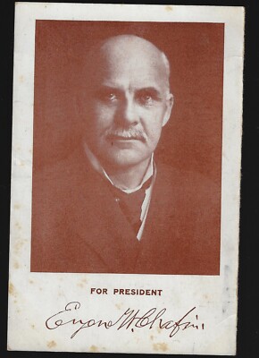 1908 Prohibition Party Presidential Candidate Eugene Chafin Campaign Postcard
