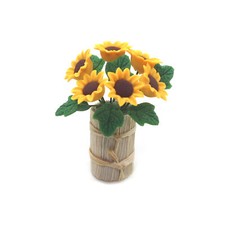Bunch Of Sunflower in Pot 1:12 Scale Dolls House Miniature dollhouse flower