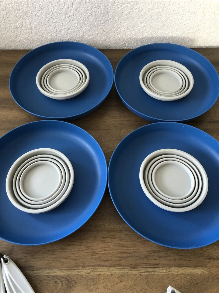 Platos de camping de plástico, tazas de silicona plegables, juego de cuchara tenedor de cuchillo Foto 4 de 4