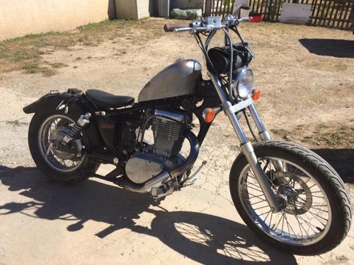 Sacoche de fourche sac trousse à outils Cuir Souple Simple - moto custom harley - Picture 2 of 8