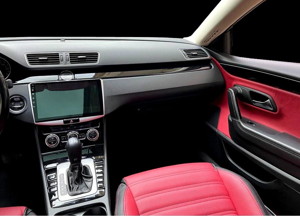 Alpha-Tex Tappetini Auto Per VW Passat (2005-2010) 4 Pezzi - Nero Con Bordo Bordeaux, Made In Germany - 5