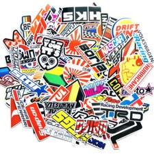 100pcs Vinyl Jdm Stickers Pack Helmet Car Motorcycle Racing Motocross Decals Lot