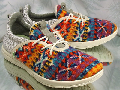 MINNETONKA ANEW ECO ORANGE SUNSET SNEAKERS WALKING COMFORT SHOES WOMENS SZ 6 M