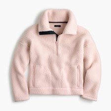J.CREW Size XXS Oversized half-zip fleece sweatshirt in Polartec Style H5100