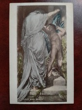 Vintage C.W. Faulkner & Co. Postcard Series 1198 Love and Death