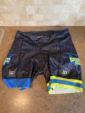 WATTIE INK Shorts TRI TRIATHLON Womens LARGE Polyester Spandex Baucco Squad