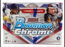 2024 BOWMAN CHROME BASEBALL HOBBY HTA BOX - 3 Autos Per Box! Fresh From Case!