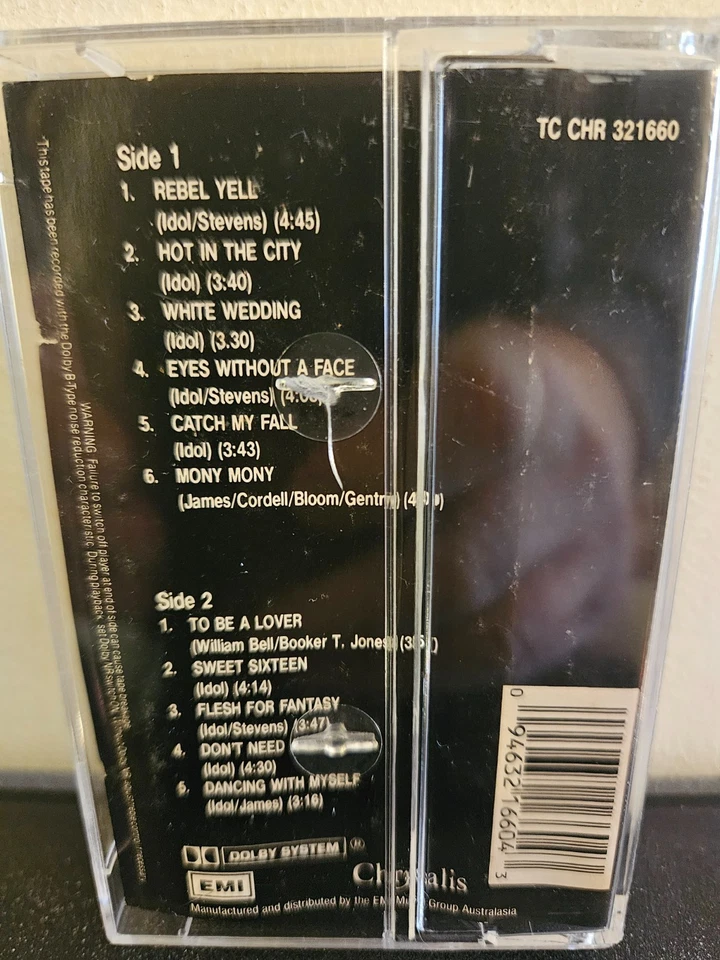 BILLY IDOL Idol Songs - 11 Of The Best 1988 CASSETTE TAPE POP ROCK GREATEST HITS - Image 4 of 4