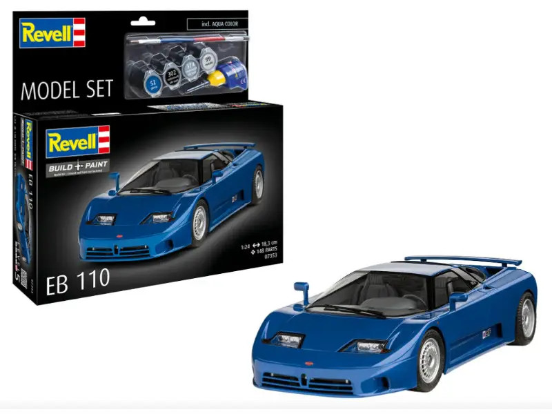 Bugatti EB110 Revell 1/24 coffret cadeau maquette complet 67353