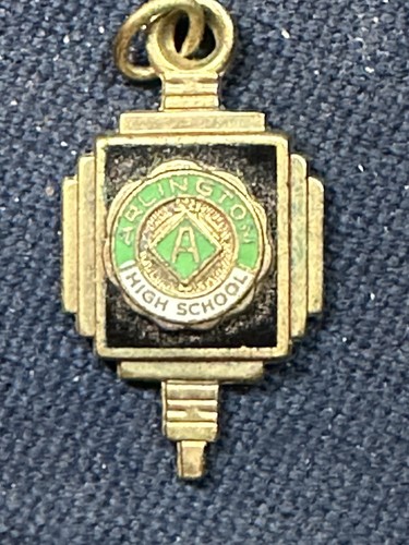 VINTAGE 1960’s ARLINGTON HIGH SCHOOL TEXAS CHARM JEWELRY PENDANT