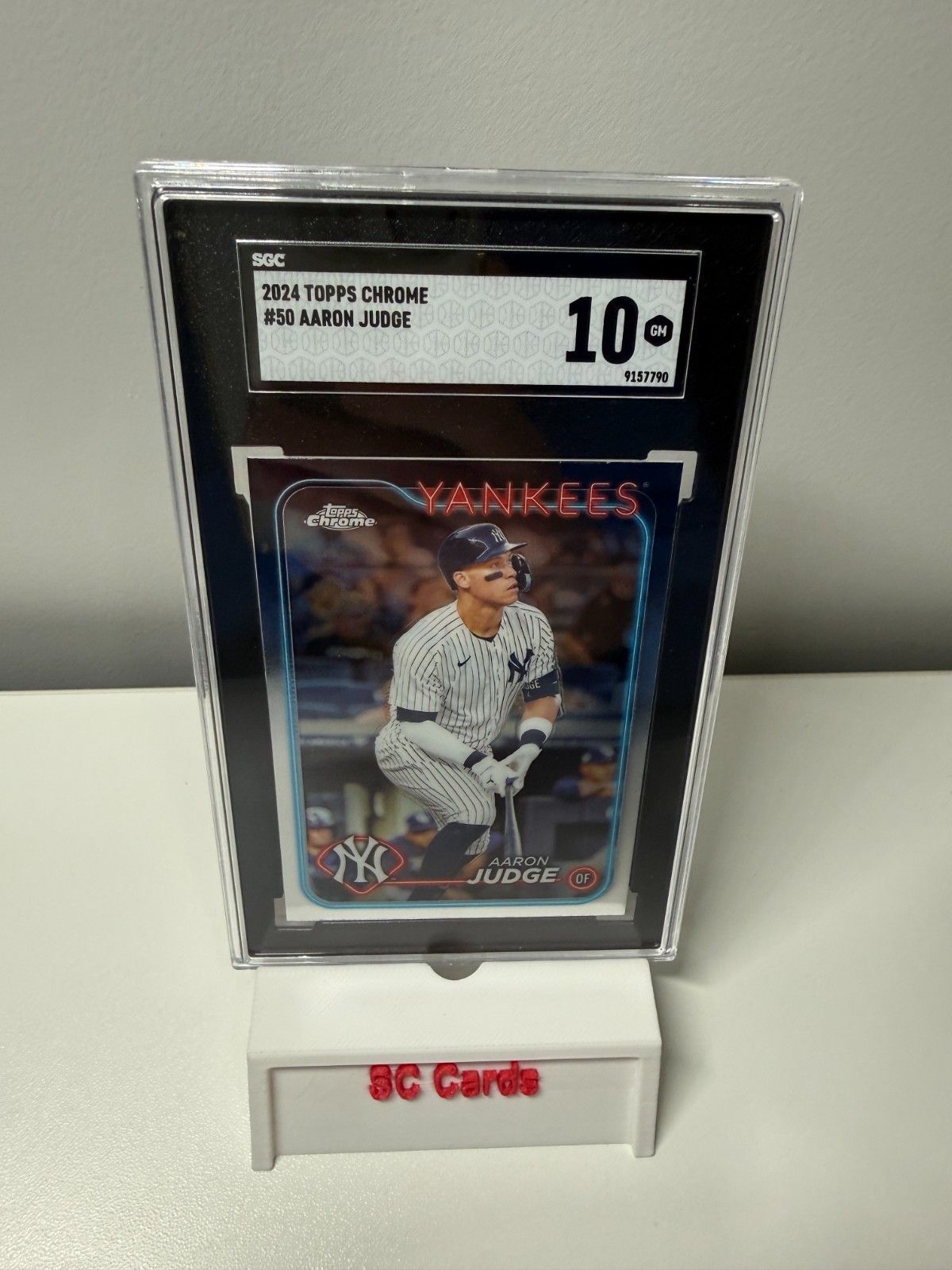 Aaron Judge 2024 Topps Chrome #50 Yankees SGC 10 GEM MINT