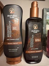 Pack lot if 2 Australian gold Bronzing Accelerator Bronzing Intensifier dark