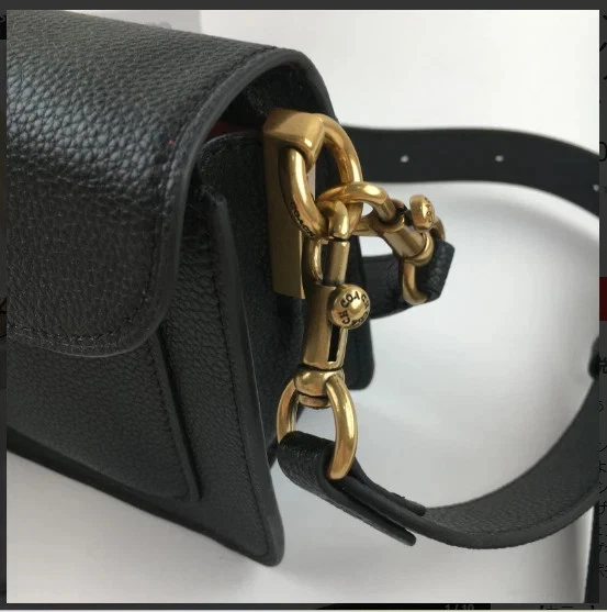 Bolso de Hombro COACH 73995 Tabby 26 Cuero Guijarro Pulido Negro Outlet Nuevo Foto 3 de 4