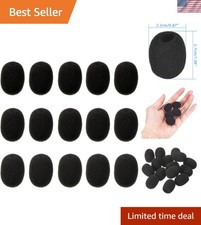 15 Pack Mini Microphone Covers Foam Windscreen Lapel Headset Mic Foam Cover P...