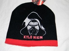 Disney Star Wars Kylo Ren Beanie Winter Hat Red Black Knit Boys Girls Kids NWT