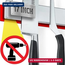 17" Strong Adhesive No Drill Magnetic Knife Holder for Wall - Professional Kni