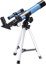 AOMEKIE Telescopes 40/400 with Tabletop Tripod 2 Eyepieces Portable Telescopes