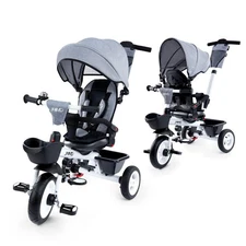 Baby Trike, 6-in-1 Kids Tricycle with Adjustable Push Handle, Removable Canop...