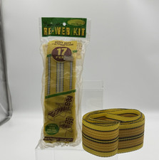 Vintage Wellington Re-Web Kit Lawn Chair Webbing Yellow NOS 17 Ft  5 Ft Extra