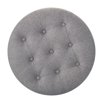 Finch Bennett Round Storage Ottoman Gray