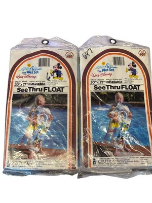 697 - Set of Two DISNEY MICKY MOUSE, DONALD DUCK See Thru Float 30''x21'' Mickey M