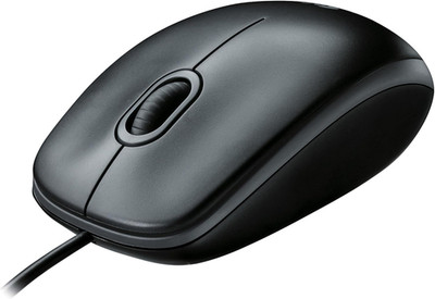 Logitech B100 Maus Mit Kabel, Usb-Anschluss, 800 DPI Optischer Sensor, 3 Tasten,