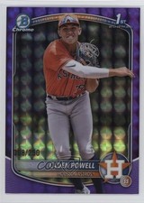 2025 Bowman Chrome Prospects Purple Geometric Refractor 8/250 Caden Powell 1tv8