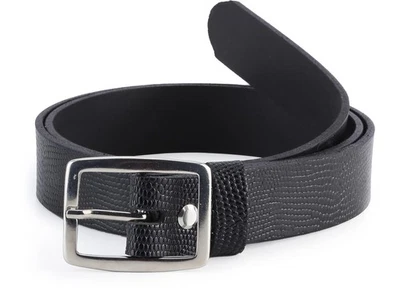 Ceinture en Cuir Véritable Femme large D41 (Noir-3, 85 cm (Longueur totale 100 - Photo 1/3