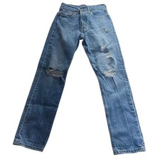 Levi's Premium Women's 501 Original Fit High Rise Straight Leg Jeans 25x30 Blue