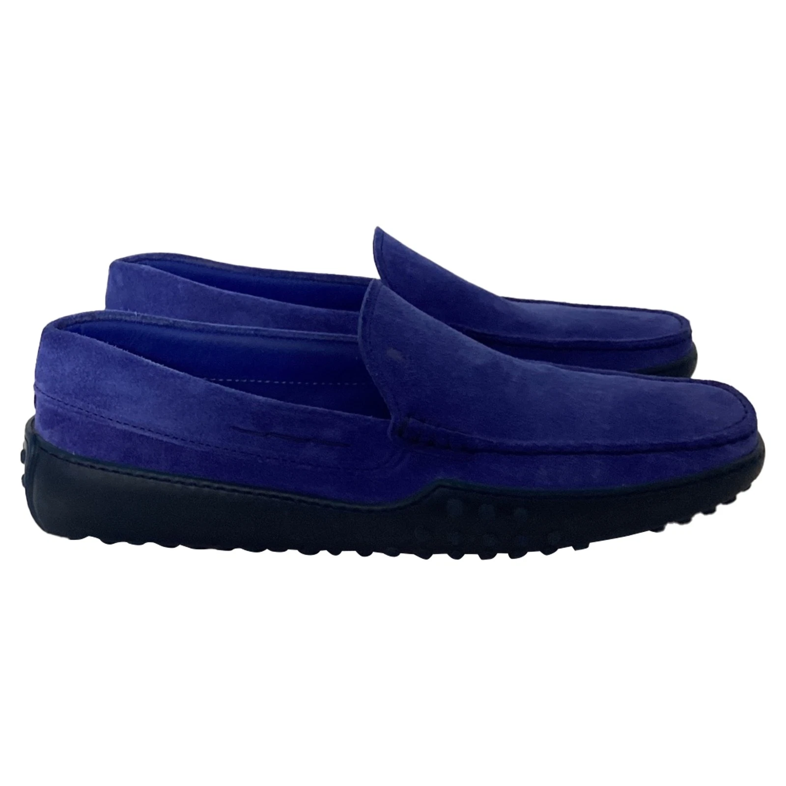 TOD’S Mocassini Tod's slip on in camoscio uomo blu uk taglia 6