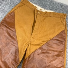 Vintage Penneys Hunting Pants Mens 36x30 Brown Vinyl Coated Foremost NEW DS NOS