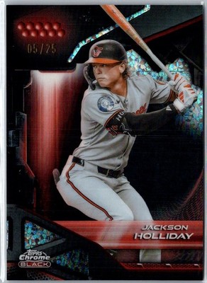 2026 Topps Chrome Black Jackson Holiday Orange Mini Diamond #/25 Orioles #88