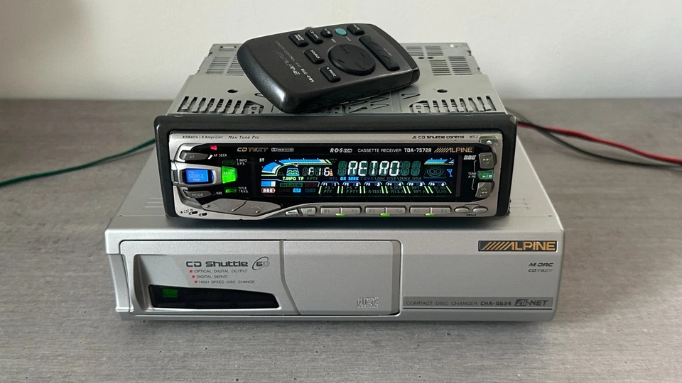 ALPINE TDA-7572R vintage cassette-tuner + CHA-S624 CD-changer - Bild 4 von 4