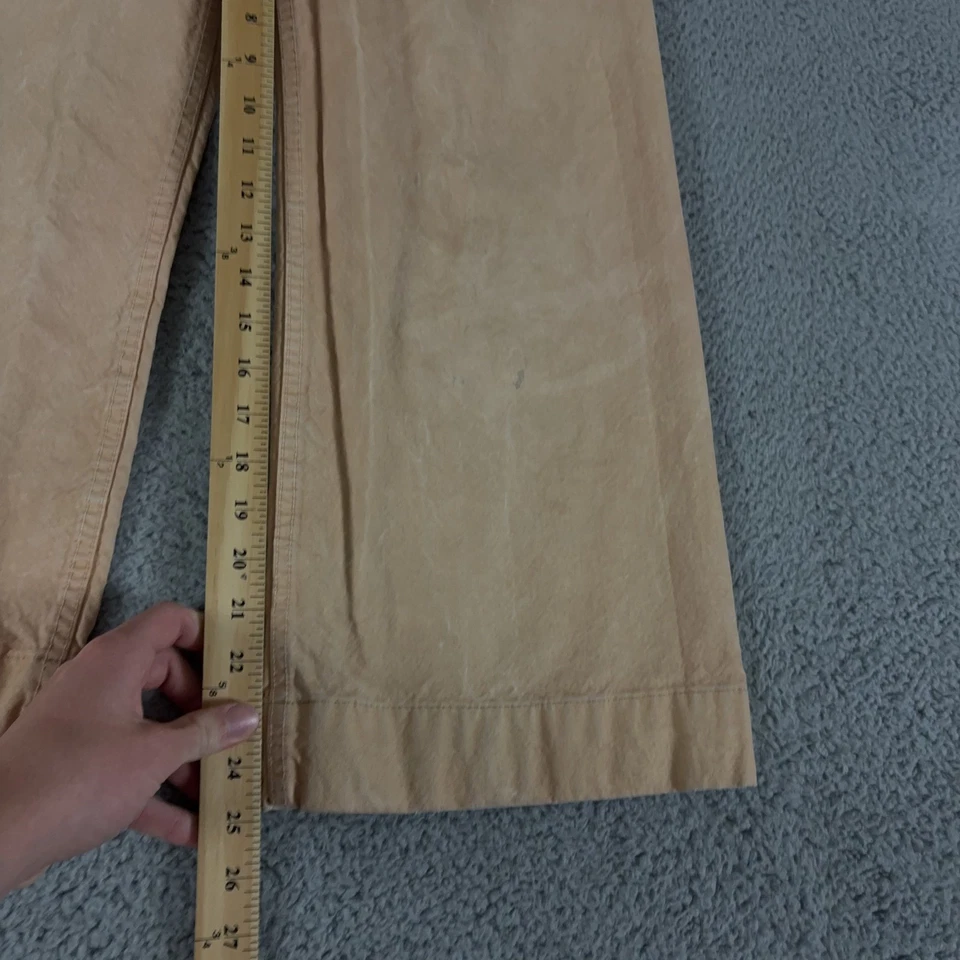 Pantalones de marinero Jesse Kamm tostados cintura alta algodón orgánico pierna ancha pantalón diseñador Foto 3 de 4