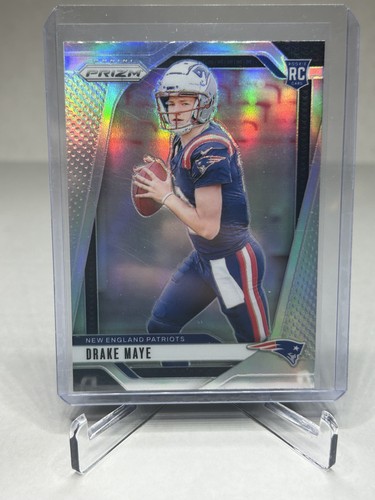 2024 Panini Prizm Drake Maye Silver Prizm Rookie #329 Patriots