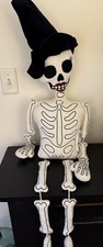Pottery Barn Ms Mrs Bones Skeleton Pillow Halloween   New