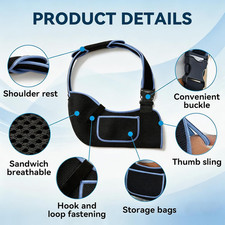 Arm Sling Shoulder Immobilizer - Rotator Cuff Support Brace,Equipped with adj...